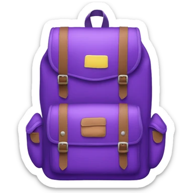 purple school backpack sticker