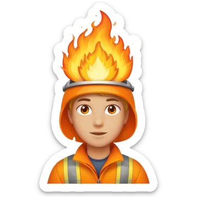 🙂🔥 cobine the two put the fire on topp of the head nothing more nothing less, stop with the ai sticker