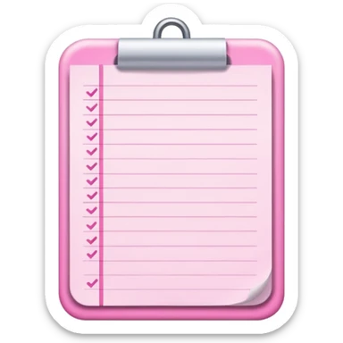 pink to do list sticker
