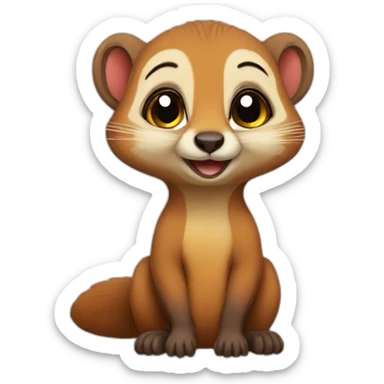 cute mongoose sticker