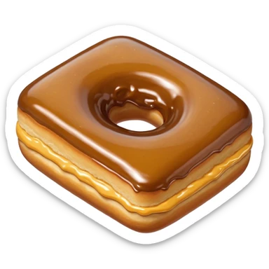 maple bar rectangular donut like pastry without a hole sticker
