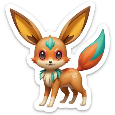 Meloetta-Victini-Eevee-Pokémon-Fakémon-creature sticker