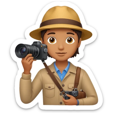 photographer taking a photo side view sticker