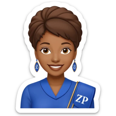 Zeta Phi Beta Sorority black women emoji sticker