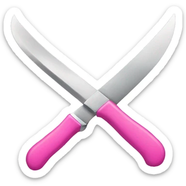 pink knife sticker