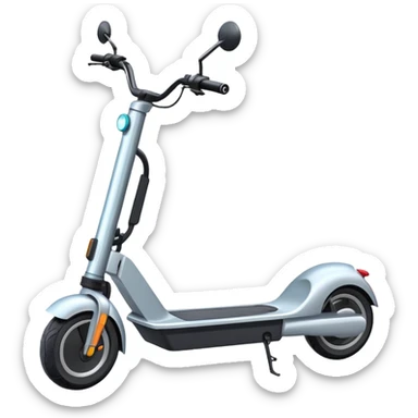 modern electric scooter with battery pack, transportation vehicle sticker