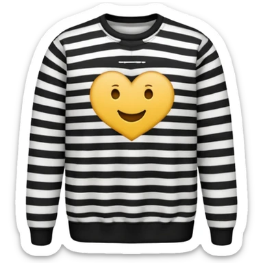 black and white stripes pullover sticker