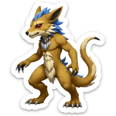Anthro Vernid-WickerBeast-Protogen-Primagen-Fakémon Full Body sticker