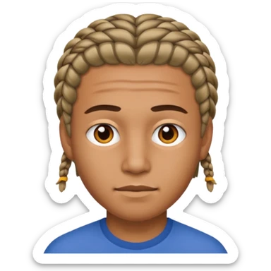 👦🏽 punle trenzas cortas de hombres  sticker