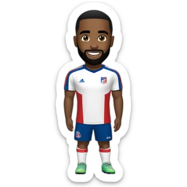 Lacazette with OL t-shirt sticker