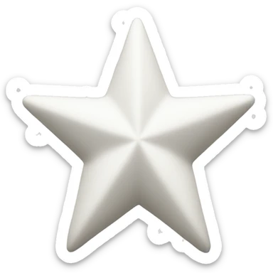 White Christmas star  sticker