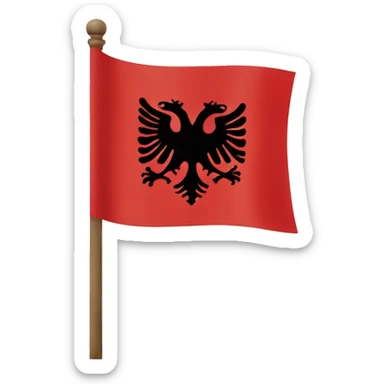 Ancient Albanian flag sticker