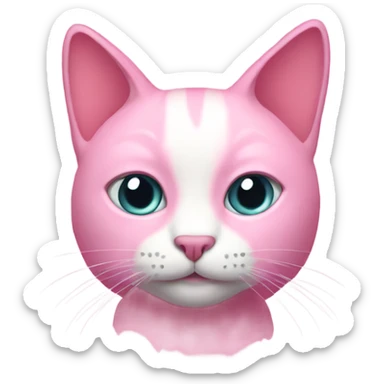 Pink cat sticker