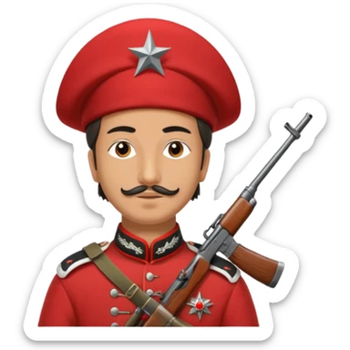 Ottoman janissary in red army dress sticker