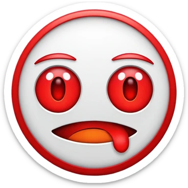 Hot face Emoji and Geometry Dash combine sticker