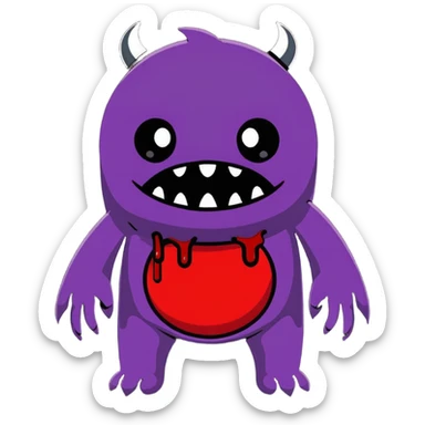 shapeshifting bloody monster made of blood sticker