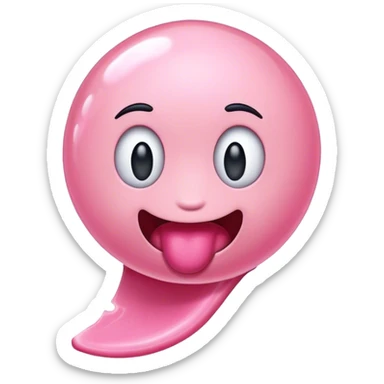 blow a bubble gum emoji sticker