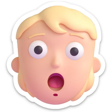 shocked pale face sticker
