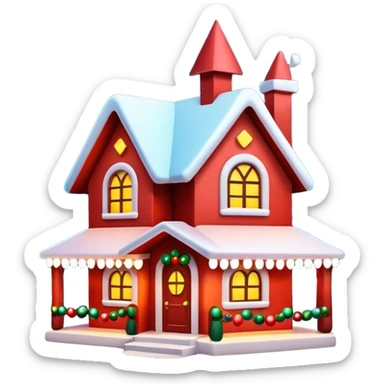 Christmas house  sticker