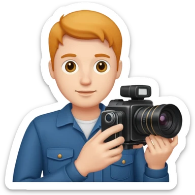 mann mit einer kamera sticker