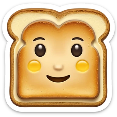 toast sans visage sticker