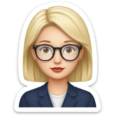 famous women with glasses sticker