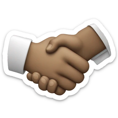 shaking hands helping hand sticker