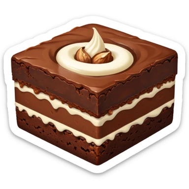 brownie chocolate con leche y avellana sticker