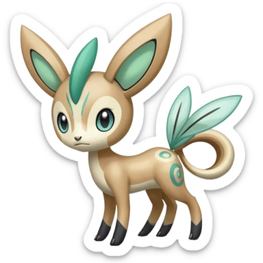 Cool epic legendary slender elegant cute handsome realistic Meloetta-Inteleon-Gabite-Palkia-Pokémon-Fakémon-fusion-hybrid-creature sticker