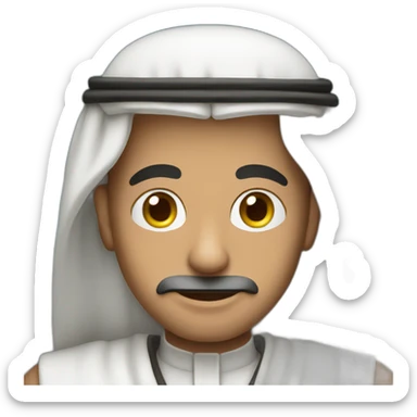 a man from saudi arabia, with a sky background sticker