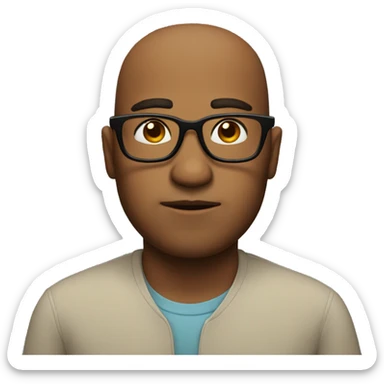 side eyes with glasses sticker