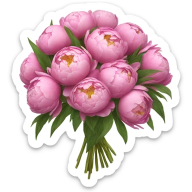 Bouquet of peonies  sticker