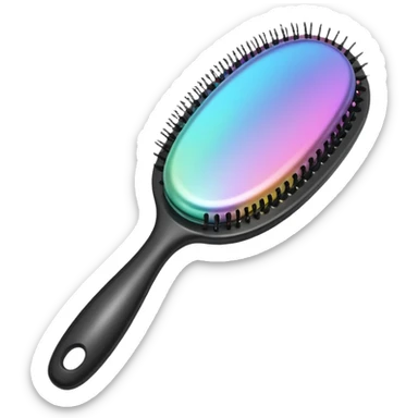 Iridescent hairbrush sticker