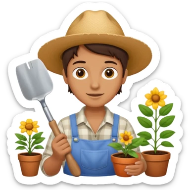 Gardening sticker