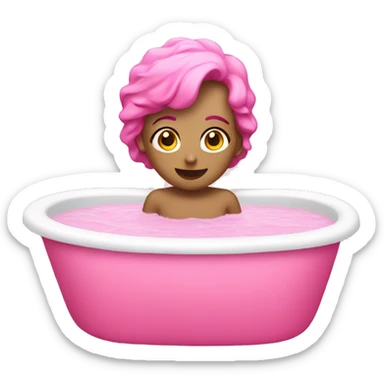 Pink bathing  sticker
