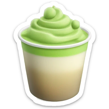 Matcha latte boba tea sticker