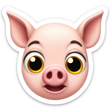 Shoked pig sticker