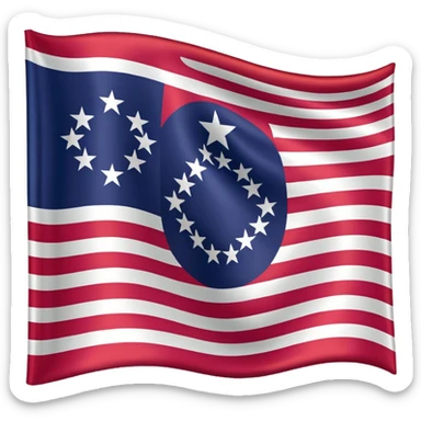 The flag of the US state of Ohio sticker