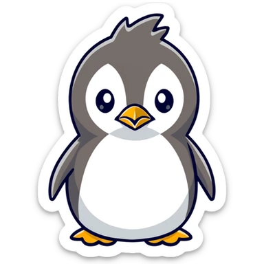 An angry penguin sticker