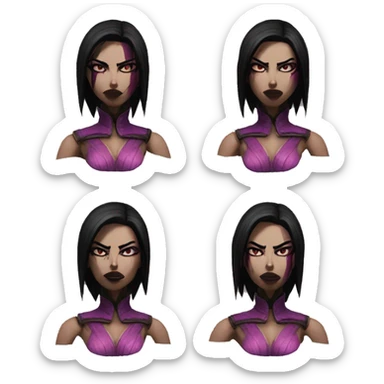 frightened Mileena Mortal Kombat X sticker