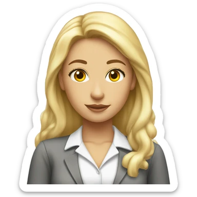 pretty angelic blonde teacher clean girl   sticker