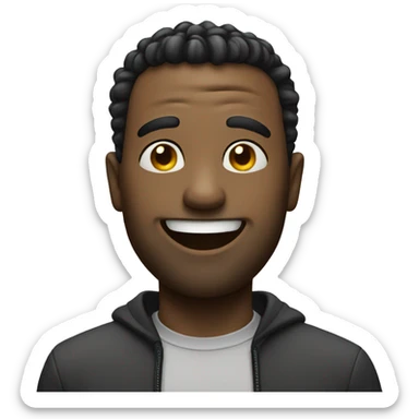 Weird guy with a weird smile  sticker