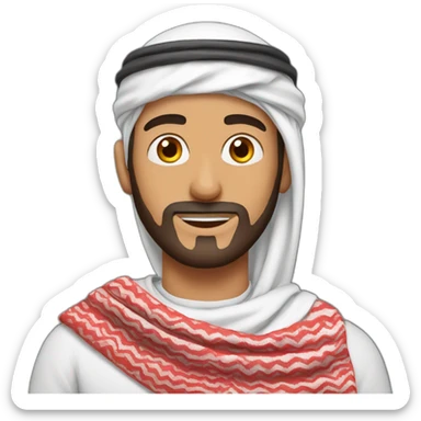 Arabian Man with red keffiyeh sticker