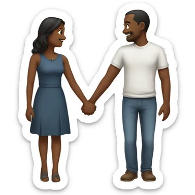 couple holding hands sticker