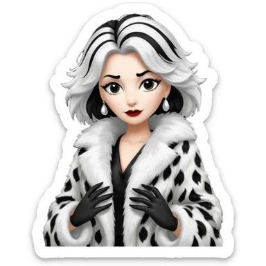 Cruella de vil whole body sticker