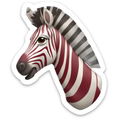 Happy Zebra in Latvian flag colors sticker