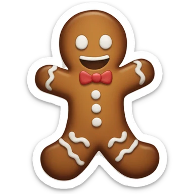 Gingerbread man sticker