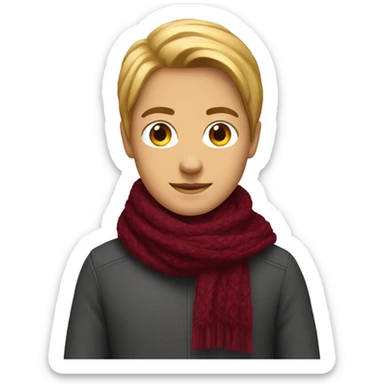 burgundy scarf sticker