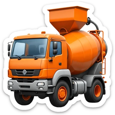 concrete mixer truck based on Kamaz sticker