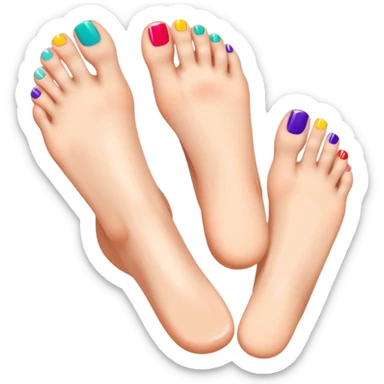 pedicure on pretty feet sticker